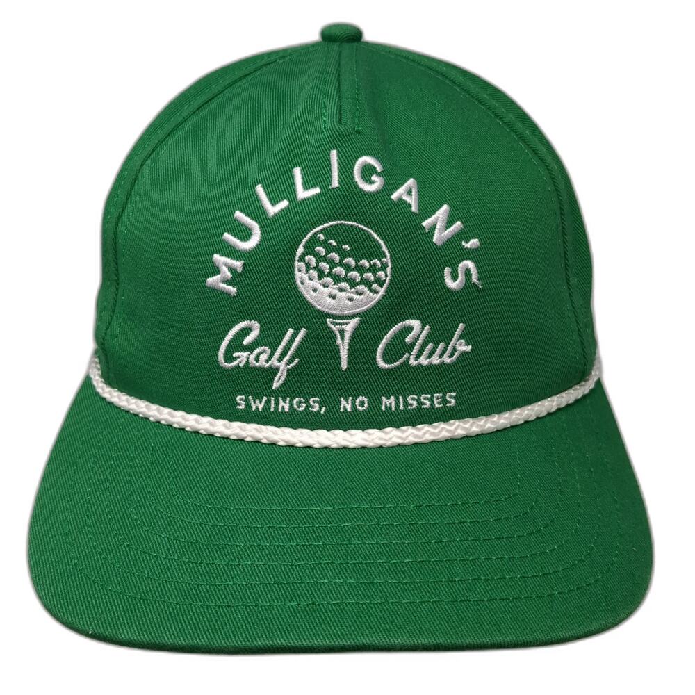 Mighty Fine 5 Panel Green One Size Mulligan's Golf Club Rope Snapback Hat Cotton